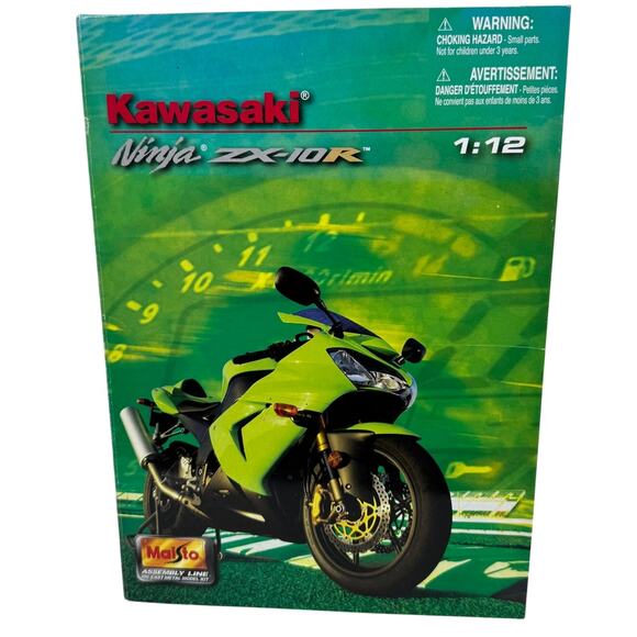 Maisto Kawasaki Ninja ZX-10R Black 1/12 Scale Model Kit #39055 - Picture 1 of 9